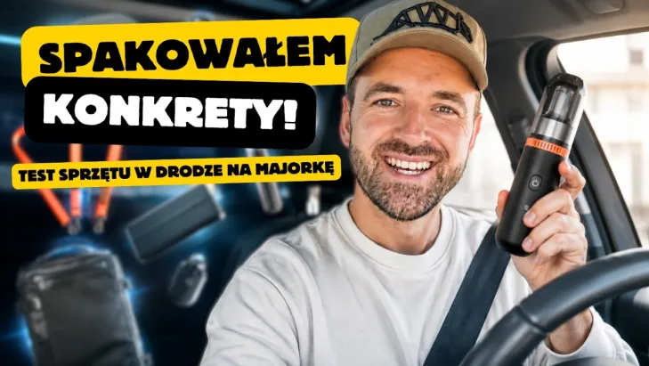 akcesoria do podróży samochodem,plecak podróżny 40l,ładowarka samochodowa Belkin,mini odkurzacz samochodowy Baseus,etui z lokalizatorem Satechi