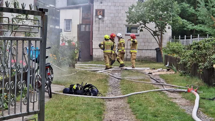 pożar józefów,pożar domu józefów,pożar domu reymonta,straż pożarna otwock,pożar budynku ul. reymonta
